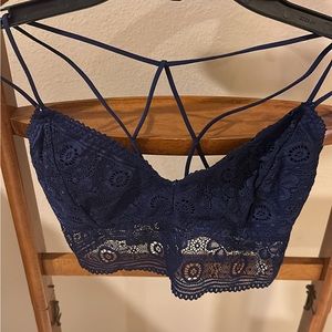 Navy Lace Bra
